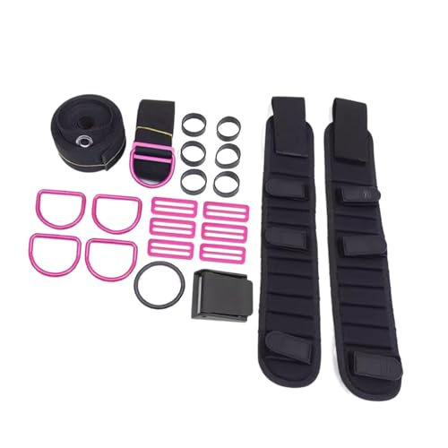 Oshhni Scuba Tauchen Backplate Harness Set Schrittgurt Set Dive Ersatzteile Gewicht Gürtel, ROSA von Oshhni