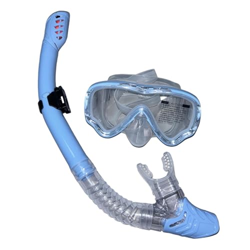 Oshhni Tauchmaske Schnorchelset, Taucherbrille Schnorchelausrüstung zum Schwimmen Freitauchen, Blau von Oshhni