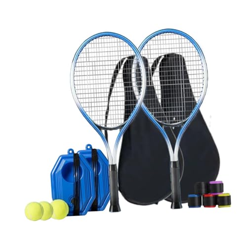 Oshhni Tennis-Trainerball, Selbstübungsball für Anfänger, Tennis-Rebounder-Set, Solo-Trainingsgerät für Übungen im Garten, 2 Stück Schläger für von Oshhni