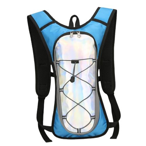 Oshhni Trinkrucksack Trinkrucksack Nylon Daypack Ultraleicht Trinkblase Aufbewahrungstasche für Outdoor Wandern Radfahren , Blau von Oshhni