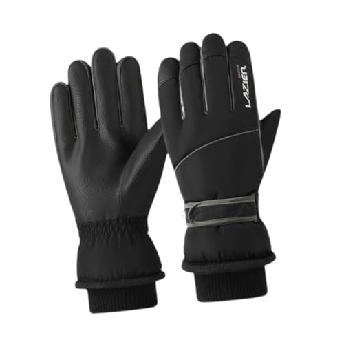 Oshhni Winter Warme Handschuhe Weiche Schnee Fäustlinge für Wandern Outdoor Snowboarden Radfahren Arbeit, Schwarz Und Grau von Oshhni