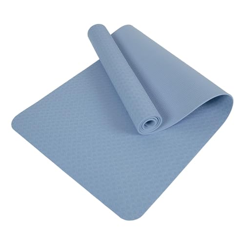 Oshhni Yogamatte, Fitnessmatte, rutschfeste Trainingsmatte für Gleichgewichtstraining, Fitnessstudio und Yoga-Zubehör, Übung, Blau 183x68x0.8cm von Oshhni
