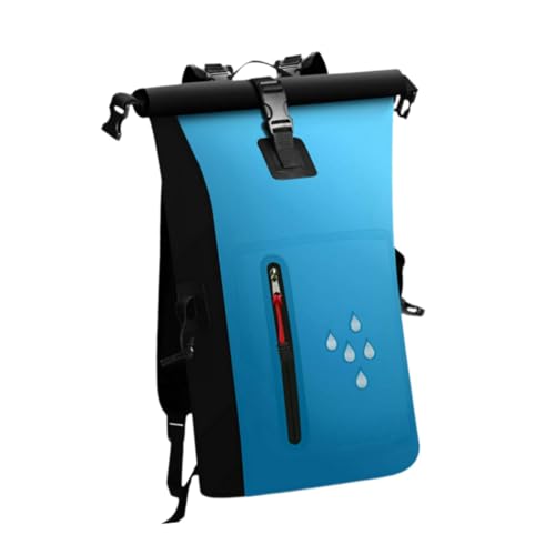 Oshhni wasserdichte Trockenbeutel Kajak Float -Bag 25 l Tragweichhaltiger wasserdichter Rucksack Trockener Sack für Campingboots -Surfski im Freien, Blau von Oshhni