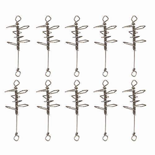 Osmond 10 Stück Angelhaken, Jig, drehbar, Snaps, Clips, Pins, Anschluss für Karpfenangeln, Köder, Tackle, Zubehör, 10 Stück von Osmond