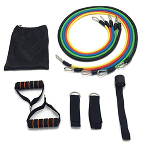 Osmond 17 StüCk Widerstands BäNder Set Yoga Expander Fitness ÜBung Gummi SchläUche Stretch Band Haus Training Gym Elastisches Zug Seil von Osmond