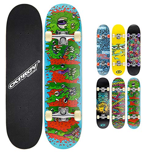 Osprey Absolute Anfänger Double Kick Trick Skateboard, 78,7 x 20,3 cm, Ahorndeck Osprey Absolute Anfänger Double Kick Trick Skateboard, 78,7 x 20,3 cm, Ahorndeck von Osprey