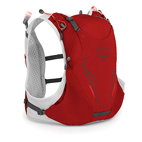 Osprey Duro 6 unisex Laufrucksack mit zwei Hydraulics™ 500-ml-Softflaschen - Phoenix Red (M/L) von Osprey