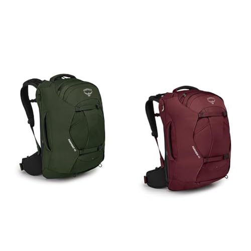 Osprey Europe Herren Farpoint 40 Rucksack, Gopher Green, Einheitsgröße & Europe Damen Fairview 40 Rucksack, Zirkon rot, Einheitsgröße Osprey Europe Herren Farpoint 40 Rucksack, Gopher Green, Einheitsgröße & Europe Damen Fairview 40 Rucksack, Zirkon rot, Einheitsgröße von Osprey