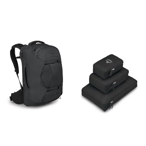 Osprey Herren Rucksack, Nylon, Tunnel Vision Grau, Einheitsgröße & ght Packing Cube Set Black Osprey Herren Rucksack, Nylon, Tunnel Vision Grau, Einheitsgröße & ght Packing Cube Set Black von Osprey