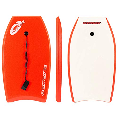 Osprey Interceptor Bodyboard mit Leine, Boogieboard für Kinder und Erwachsene, Unisex, Interceptor, rot, 83,8 cm (33 Zoll) von Osprey