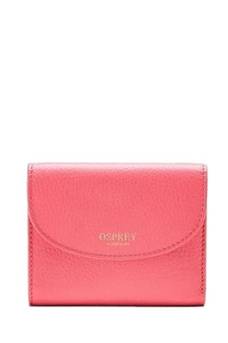 Osprey London Tilly Grainey Leder Matinee Geldbörse in Guava Pink und wird in einer Geschenkbox geliefert, Guava Pink, M, Klassisch von Osprey