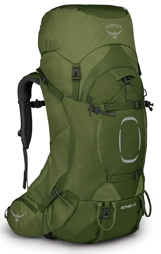 Osprey Aether 55 Trekkingrucksack für Männer Garlic Mustard Green - L/XL von Osprey