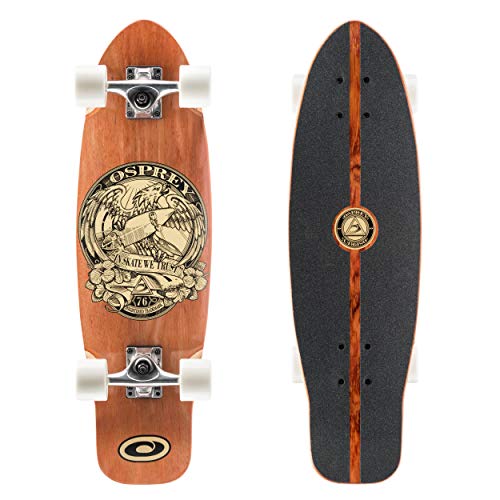 Osprey Twin Top Longboard, Canadian Maple Deck Longboard Skateboard für Jungen und Mädchen, mehrere Farben, 27,75 Zoll von Osprey