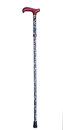 Ossenberg – Faltbarer Leichtmetallstock mit dunkelrotem Derbygriff aus Holz – Gehhilfe – Gehstock – Teleskopstock – hohe Belastbarkeit – höhenverstellbar – klappbar – faltbar auf 26 cm Ossenberg – Faltbarer Leichtmetallstock mit dunkelrotem Derbygriff aus Holz – Gehhilfe – Gehstock – Teleskopstock – hohe Belastbarkeit – höhenverstellbar – klappbar – faltbar auf 26 cm von Ossenberg