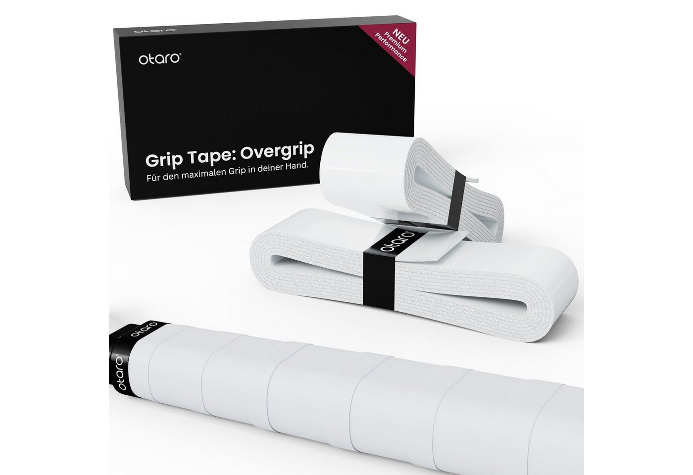 Otaro Tennisschläger Griffband Overgrip Griptape super Halt auch für schwitzige Hände, (20-tlg., Für maximalen Grip beim Spiel, Auch bei langen und intensiven Matches, Ideal auch für schwitzige Hände, 100% Plastikfrei verpackt), Sehr fester Halt in der Hand auch für schwitzige Hände von Otaro