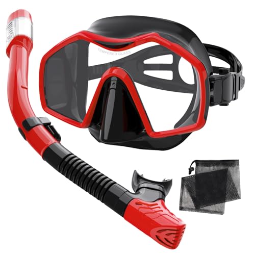 Schnorchelset Erwachsene Schnorcheln Set mit Schnorchel und Taucherbrille Dry Schnorchel,Tauchmaske Anti-Fog Anti-Leck,Professionelle Schnorchelmaske Tauchmaske aus Gehärtetem Glas für Schnorcheln Schnorchelset Erwachsene Schnorcheln Set mit Schnorchel und Taucherbrille Dry Schnorchel,Tauchmaske Anti-Fog Anti-Leck,Professionelle Schnorchelmaske Tauchmaske aus Gehärtetem Glas für Schnorcheln von Otowaving