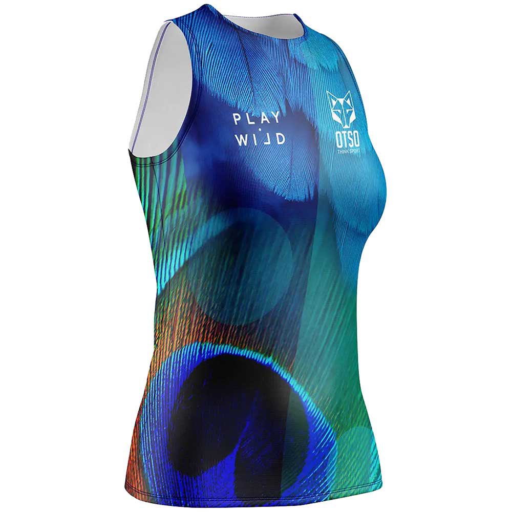 Otso Blue Birds Sleeveless T-shirt Blau L Frau Otso Blue Birds Sleeveless T-shirt Blau L Frau von Otso