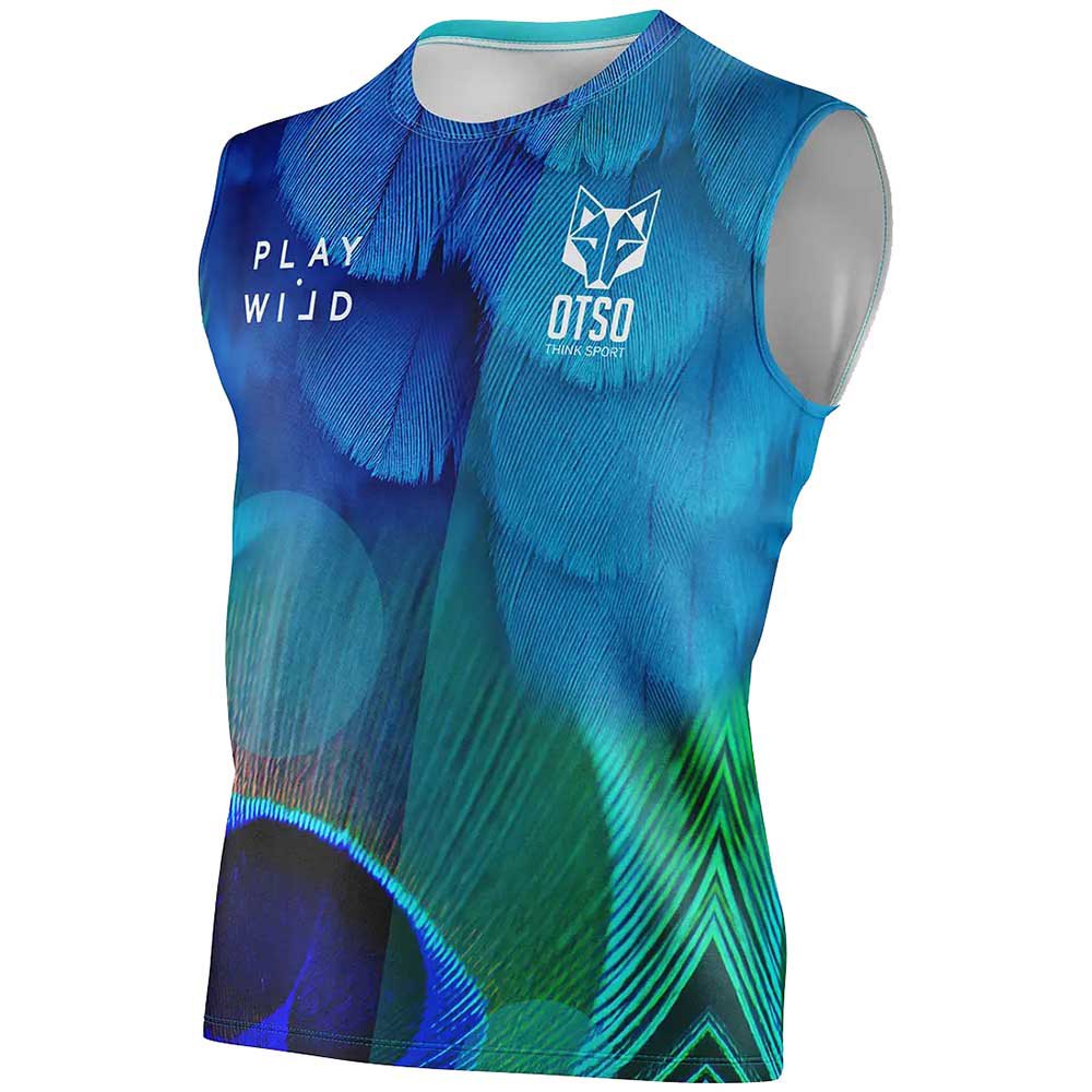 Otso Blue Birds Sleeveless T-shirt Blau XL Mann Otso Blue Birds Sleeveless T-shirt Blau XL Mann von Otso