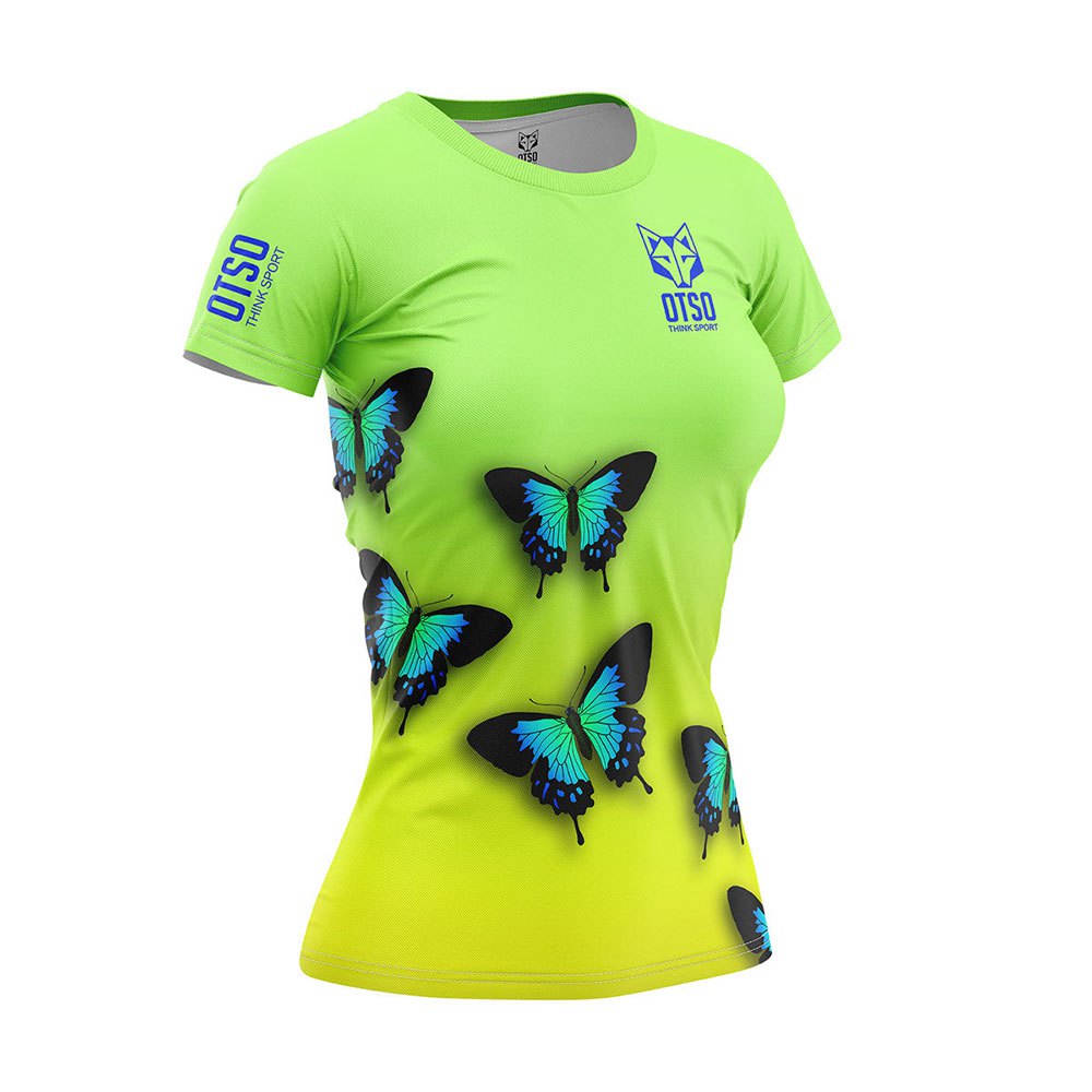 Otso Butterfly Short Sleeve T-shirt Gelb L Frau von Otso