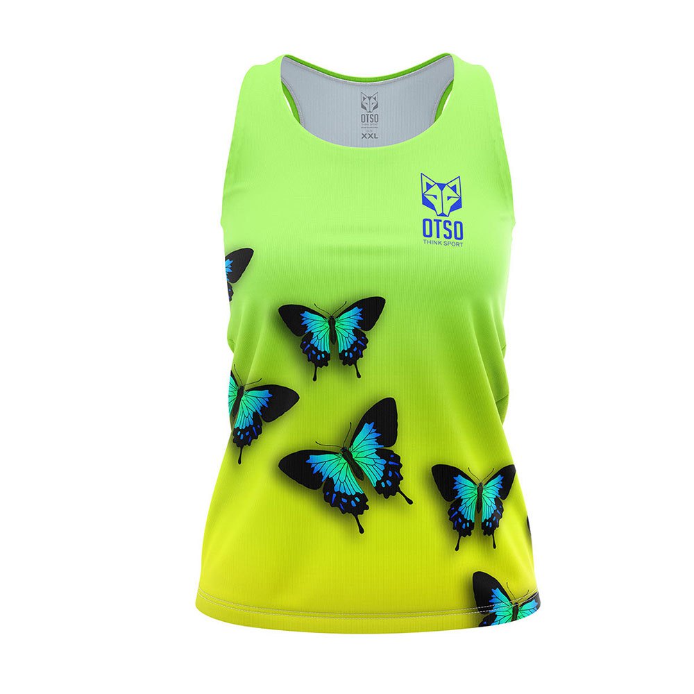 Otso Butterfly Sleeveless T-shirt Gelb L Frau von Otso