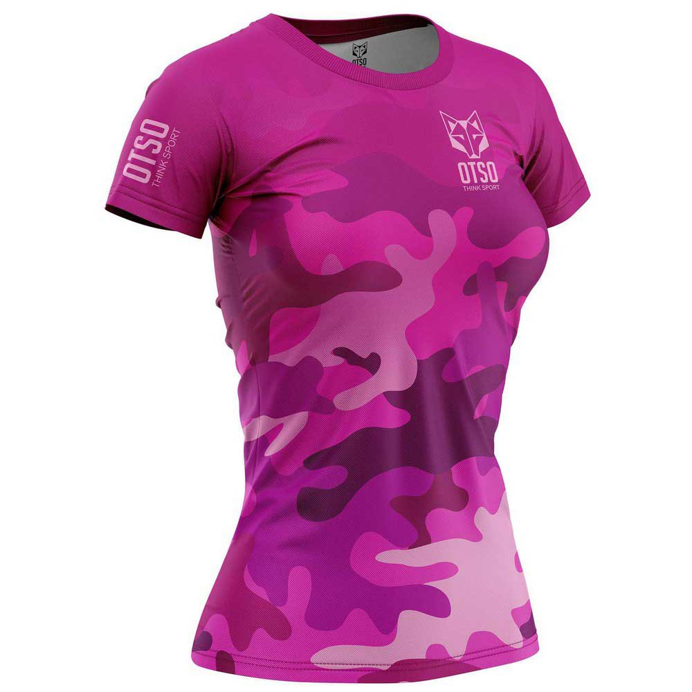 Otso M/corta Camo Pink Short Sleeve T-shirt Rosa S Frau von Otso