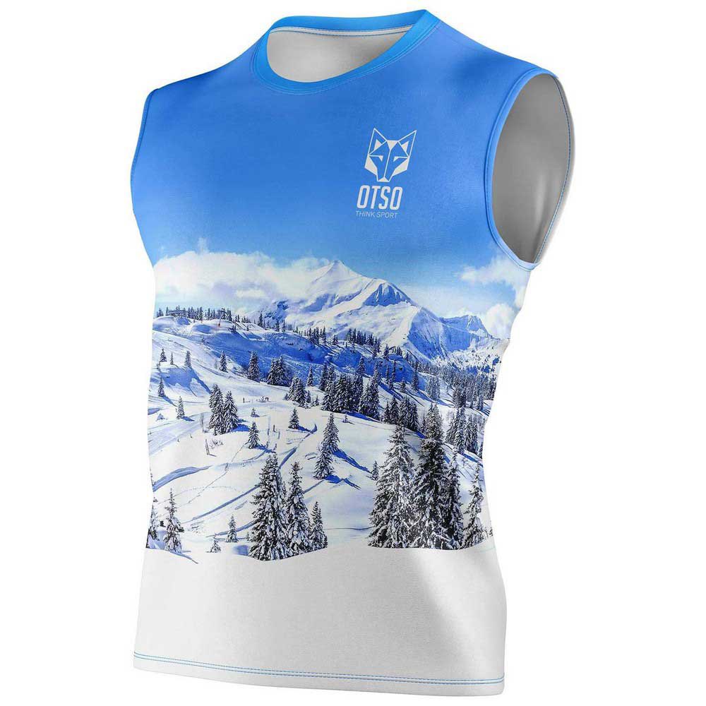 Otso M/corta Snow Forest Sleeveless T-shirt Blau L Mann von Otso