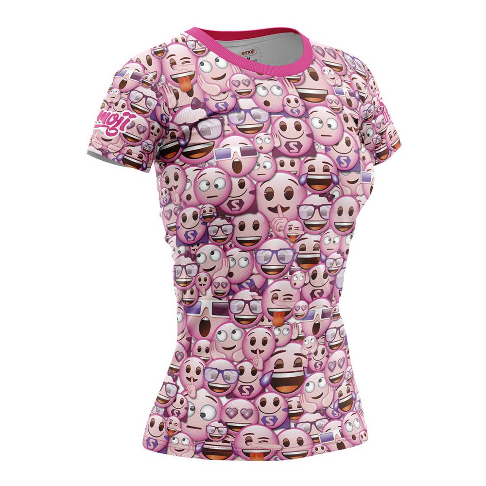 Otso Emoji Classic Pink Short Sleeve T-shirt Rosa L Frau Otso Emoji Classic Pink Short Sleeve T-shirt Rosa L Frau von Otso