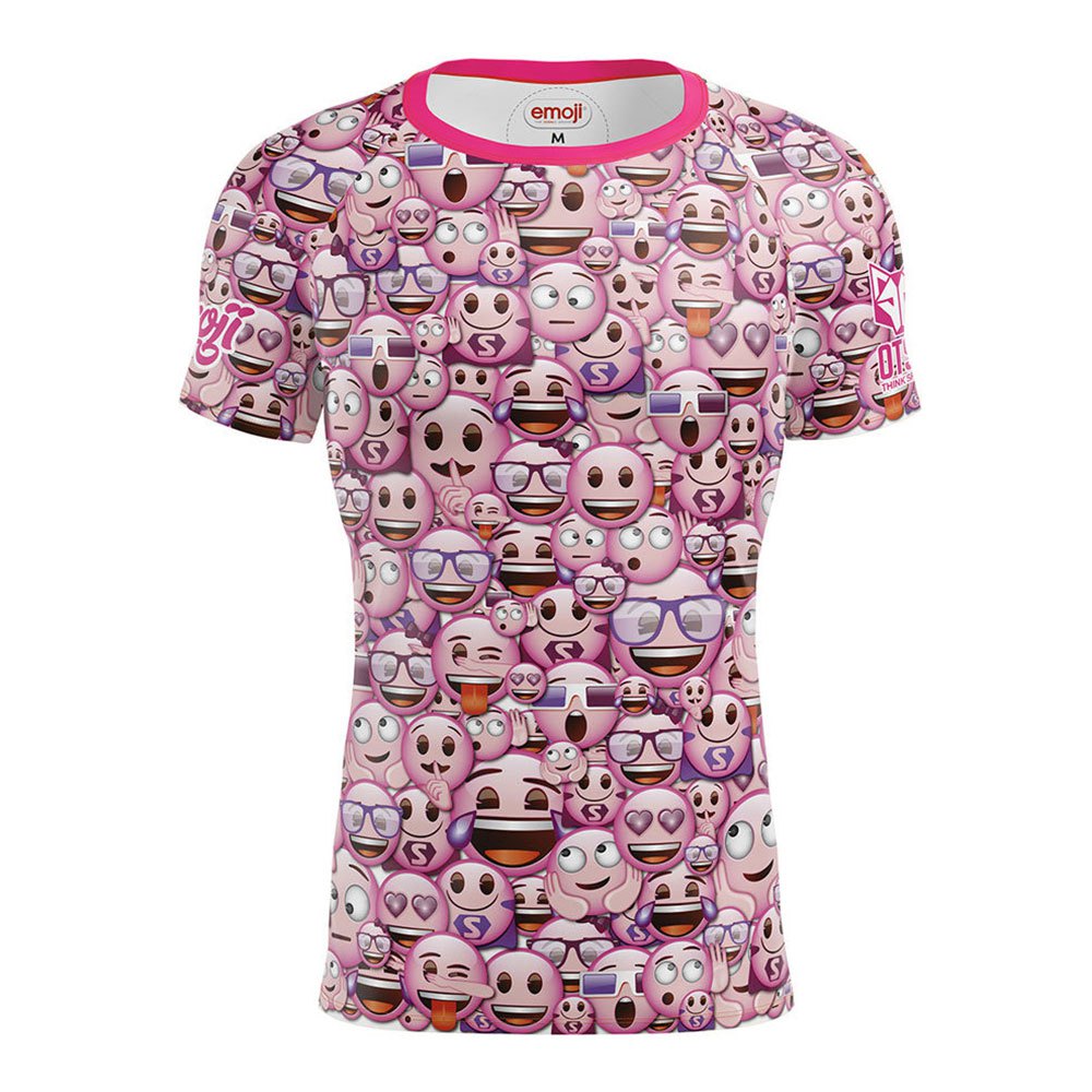 Otso Emoji Classic Pink Short Sleeve T-shirt Rosa L Mann Otso Emoji Classic Pink Short Sleeve T-shirt Rosa L Mann von Otso