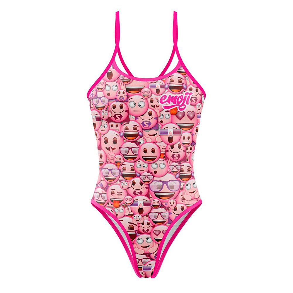 Otso Emoji Classic Pink Swimsuit Rosa L Frau Otso Emoji Classic Pink Swimsuit Rosa L Frau von Otso