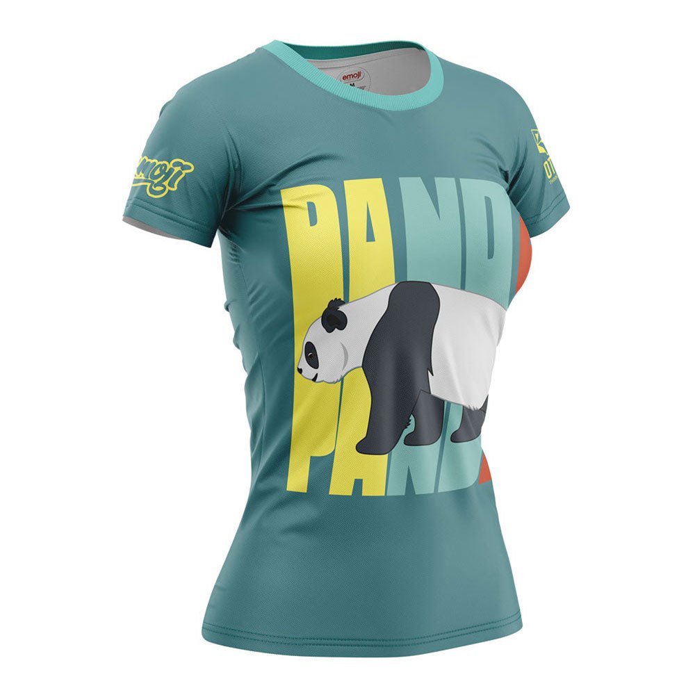 Otso Emoji Panda Short Sleeve T-shirt Grün S Frau von Otso