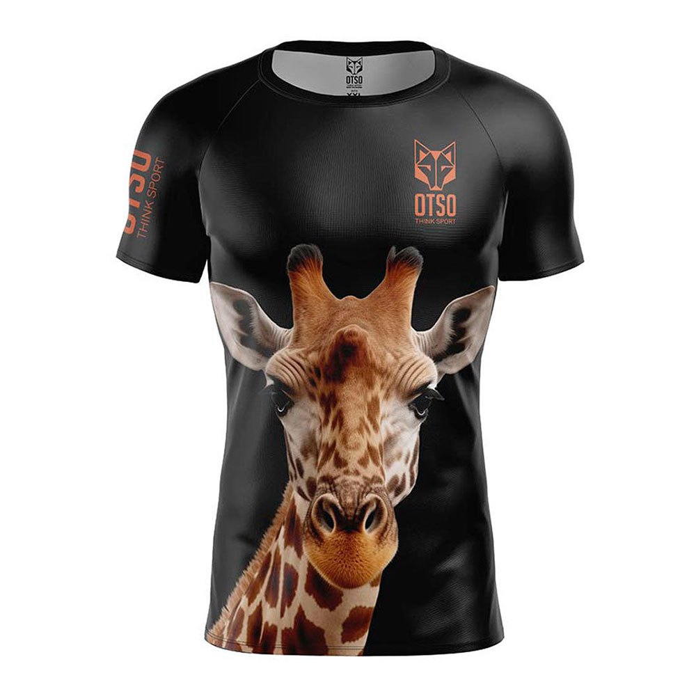Otso Giraffe Short Sleeve T-shirt Schwarz M Mann von Otso