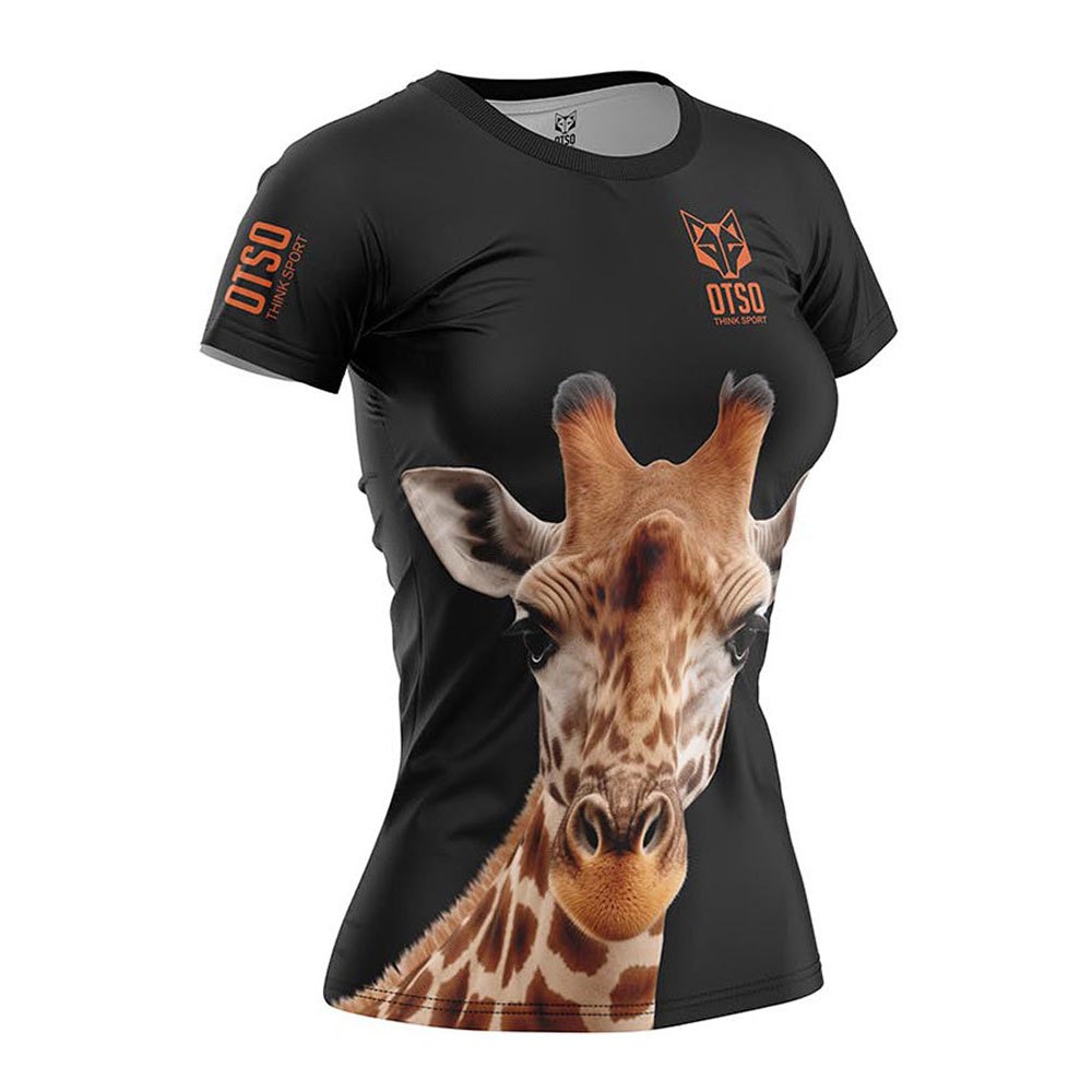 Otso Giraffe Short Sleeve T-shirt Schwarz M Frau Otso Giraffe Short Sleeve T-shirt Schwarz M Frau von Otso