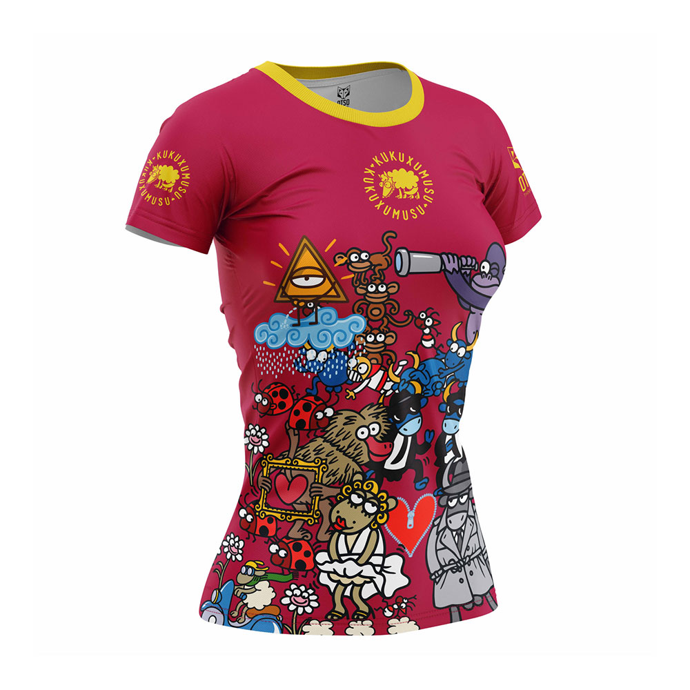 Otso Kukuxumusu Mix Kuku Short Sleeve T-shirt Rot M Frau Otso Kukuxumusu Mix Kuku Short Sleeve T-shirt Rot M Frau von Otso