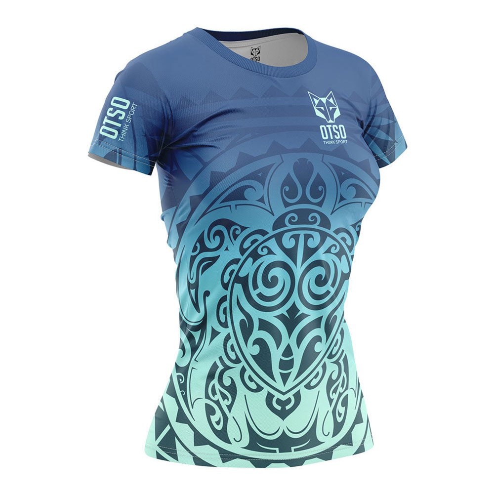 Otso Maori Kahurangi Short Sleeve T-shirt Blau XS Frau von Otso