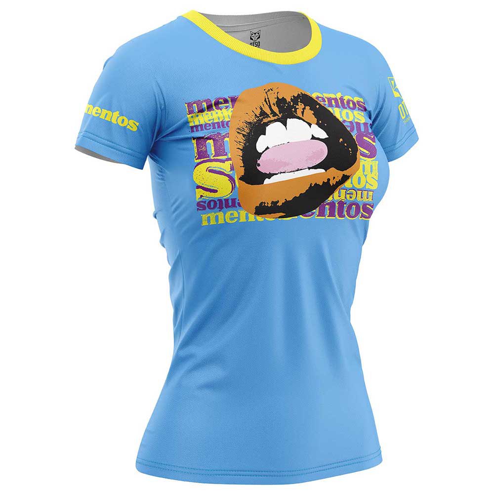 Otso Mentos Mouth Short Sleeve T-shirt Blau M Frau von Otso