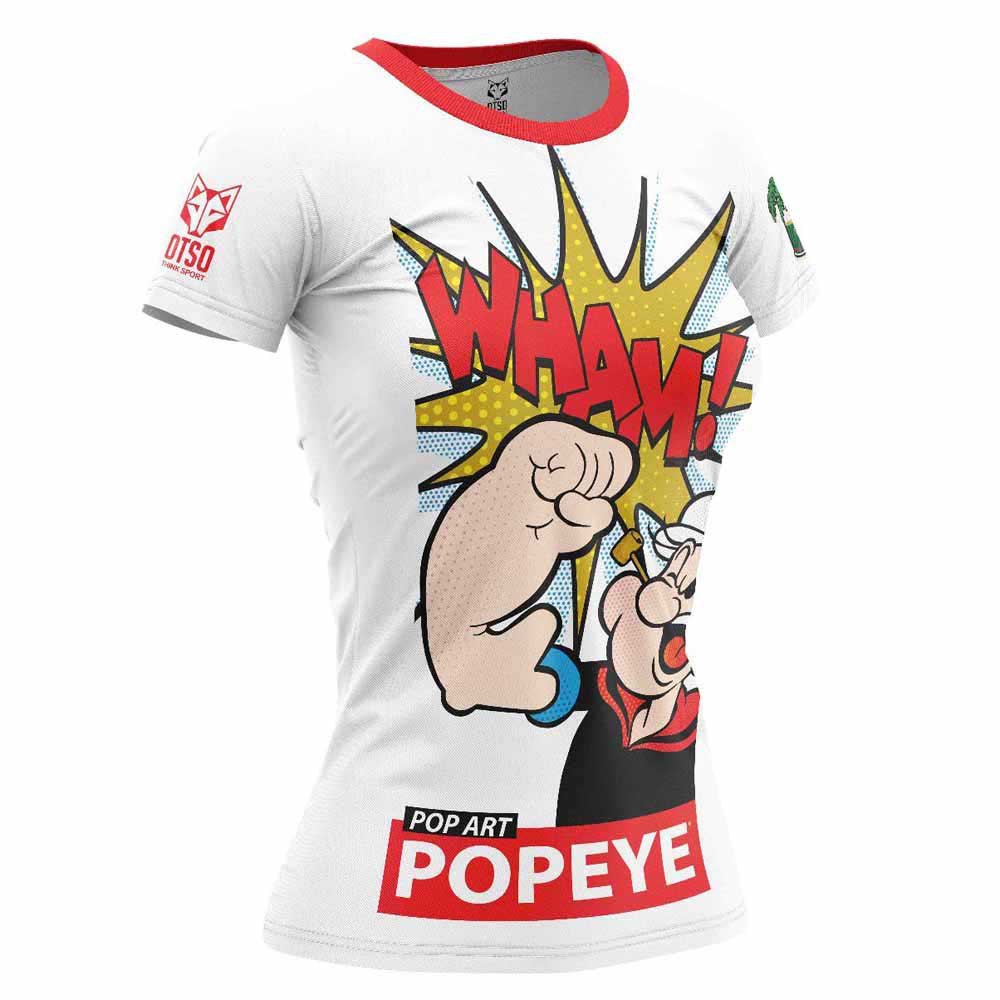 Otso Popeye Pop Art Short Sleeve T-shirt Beige S Frau von Otso