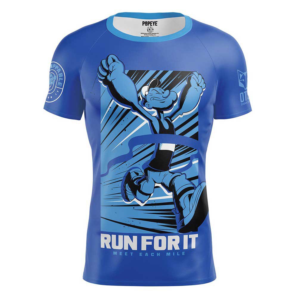 Otso Popeye Run For It Short Sleeve T-shirt Blau S Mann Otso Popeye Run For It Short Sleeve T-shirt Blau S Mann von Otso