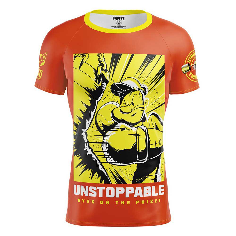 Otso Popeye Unstoppable Short Sleeve T-shirt Gelb M Mann von Otso