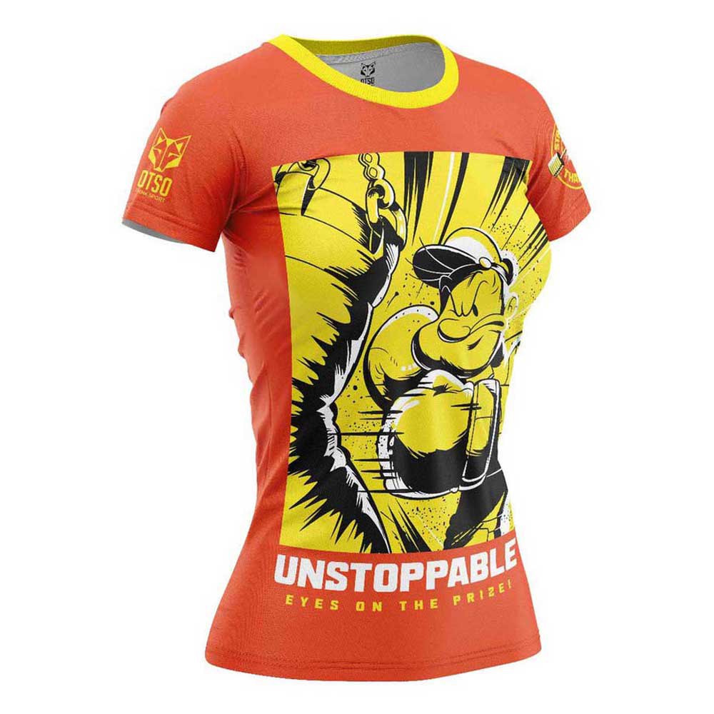 Otso Popeye Unstoppable Short Sleeve T-shirt Gelb,Rot M Frau Otso Popeye Unstoppable Short Sleeve T-shirt Gelb,Rot M Frau von Otso