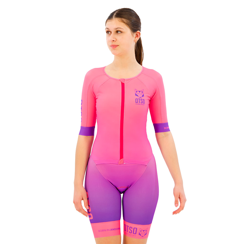 Otso Short Sleeve Trisuit Rosa XS Frau Otso Short Sleeve Trisuit Rosa XS Frau von Otso