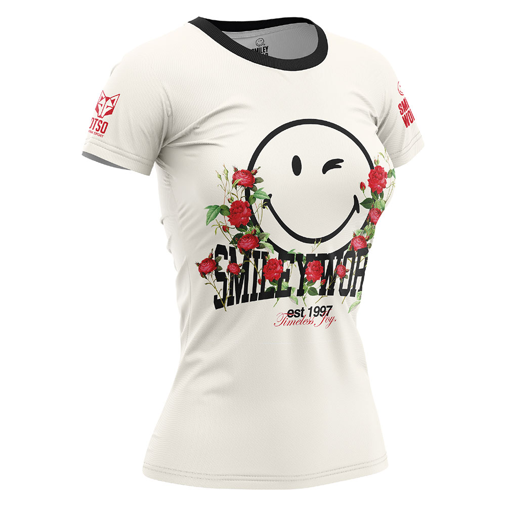 Otso Smiley Vintage Short Sleeve T-shirt Weiß S Frau Otso Smiley Vintage Short Sleeve T-shirt Weiß S Frau von Otso