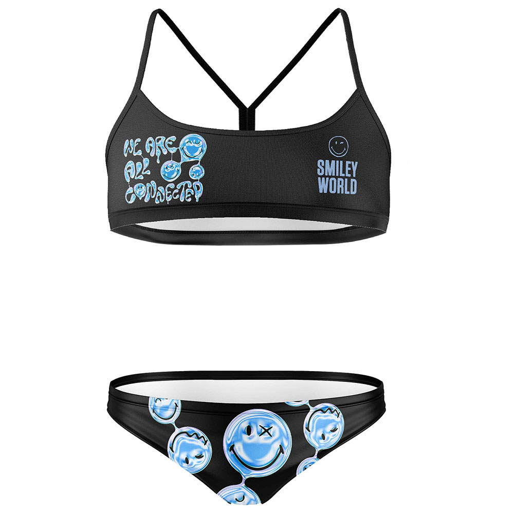 Otso Smiley World Connected Bikini Blau L Frau Otso Smiley World Connected Bikini Blau L Frau von Otso
