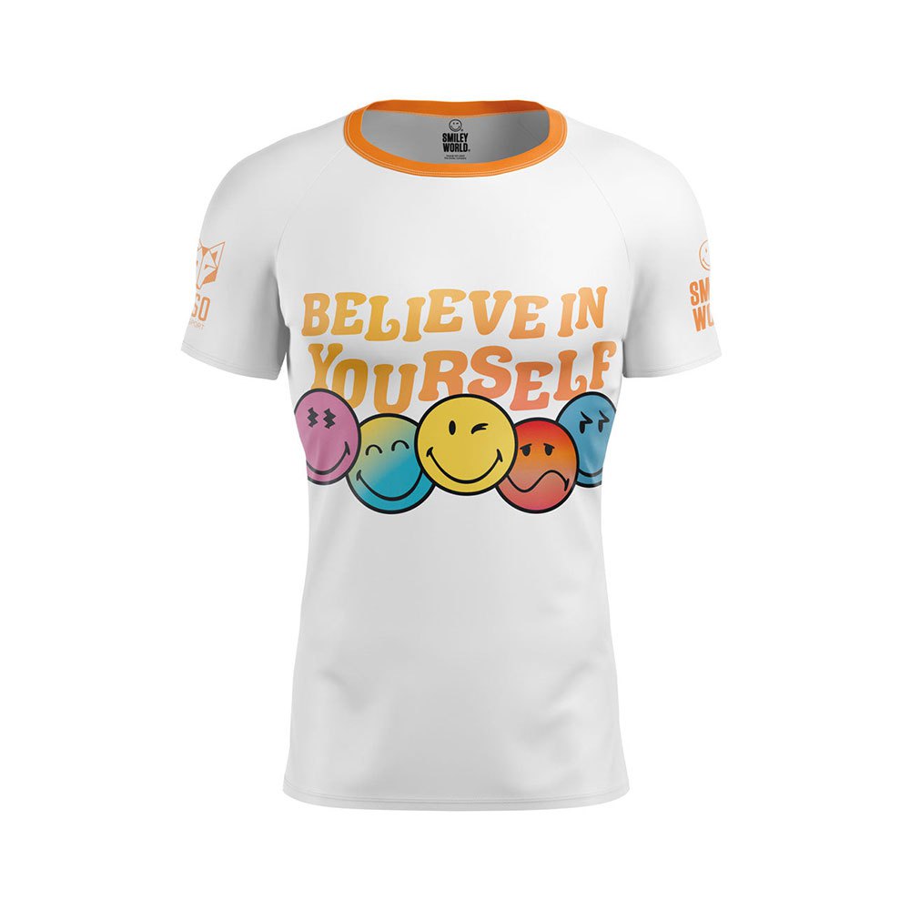 Otso Smileyworld Believe Short Sleeve T-shirt Weiß S Mann von Otso