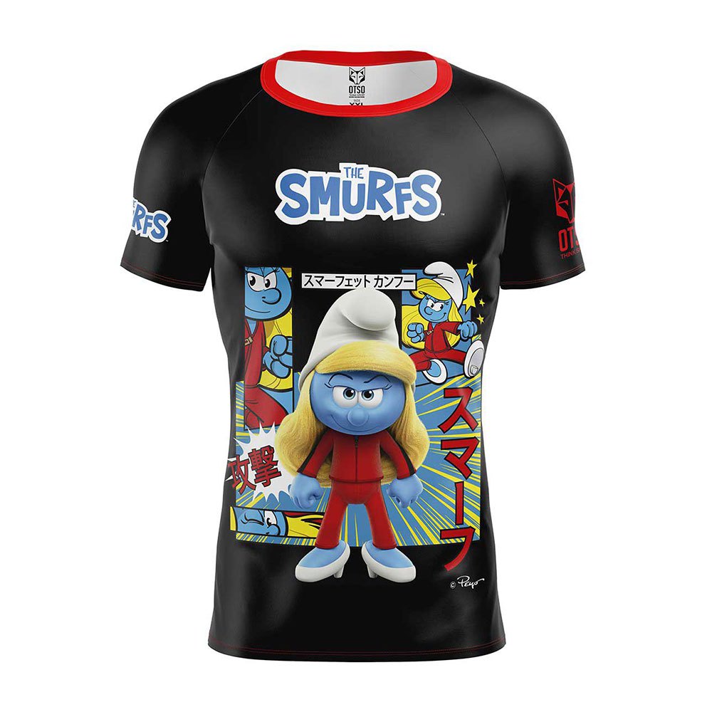 Otso Smurfs Short Sleeve T-shirt Schwarz XL Mann von Otso