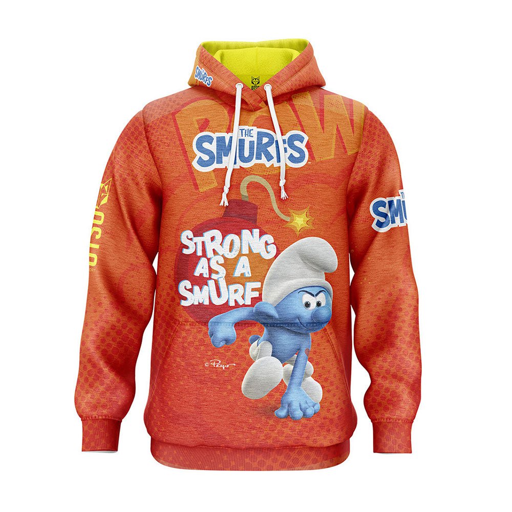 Otso Smurfs Strong Hoodie Orange M Mann Otso Smurfs Strong Hoodie Orange M Mann von Otso