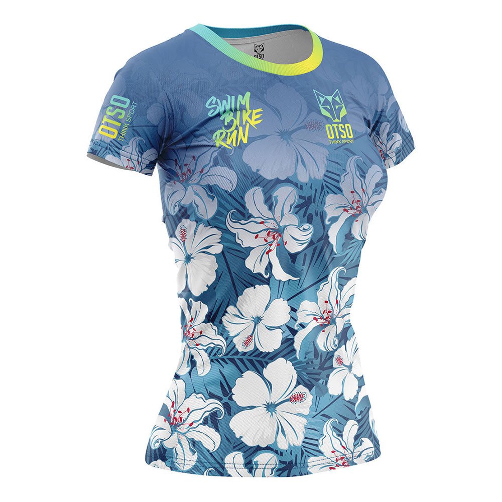 Otso Swim Bike Run Flower Short Sleeve T-shirt Mehrfarbig S Frau Otso Swim Bike Run Flower Short Sleeve T-shirt Mehrfarbig S Frau von Otso