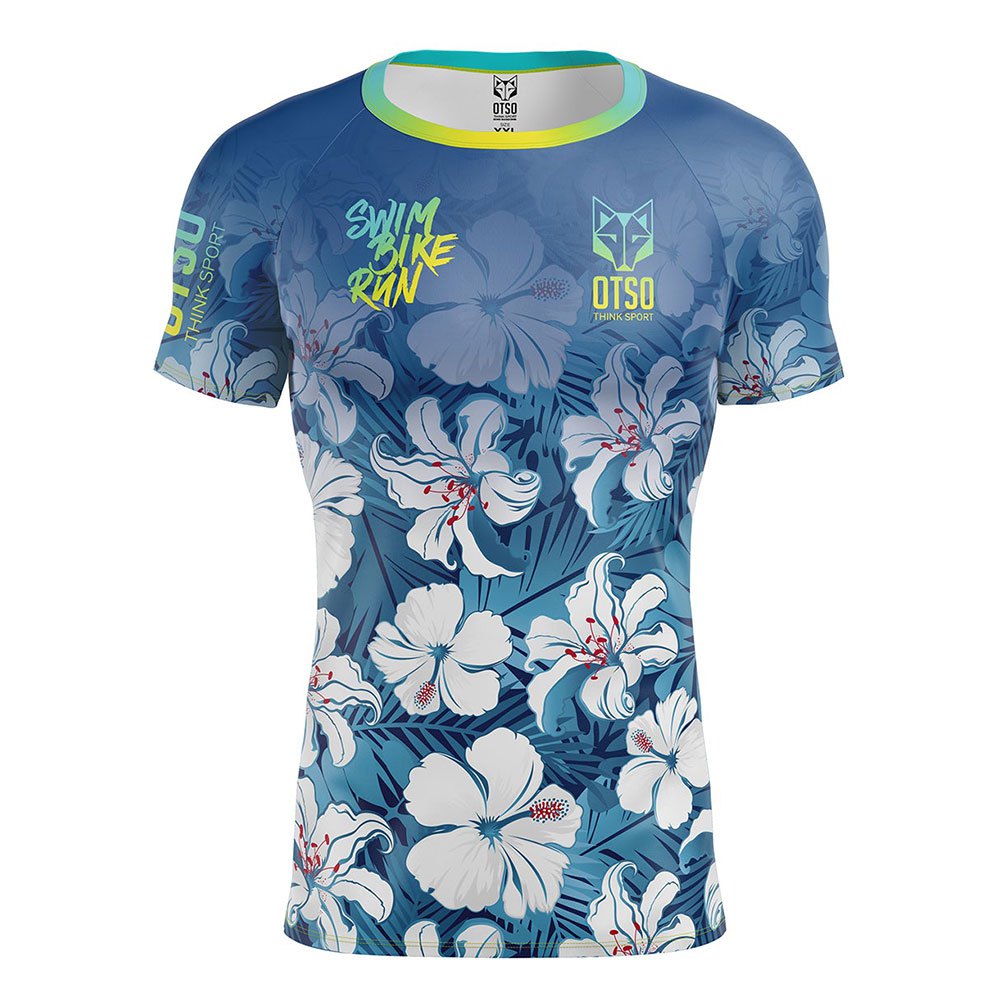 Otso Swim Bike Run Flower Short Sleeve T-shirt Mehrfarbig XL Mann Otso Swim Bike Run Flower Short Sleeve T-shirt Mehrfarbig XL Mann von Otso