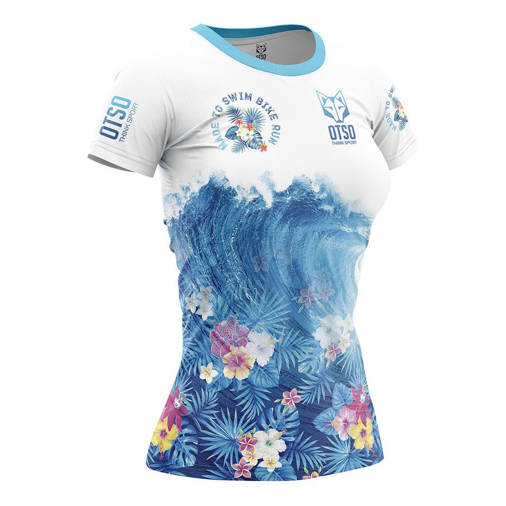 Otso Swim Bike Run Wave Short Sleeve T-shirt Mehrfarbig S Frau Otso Swim Bike Run Wave Short Sleeve T-shirt Mehrfarbig S Frau von Otso