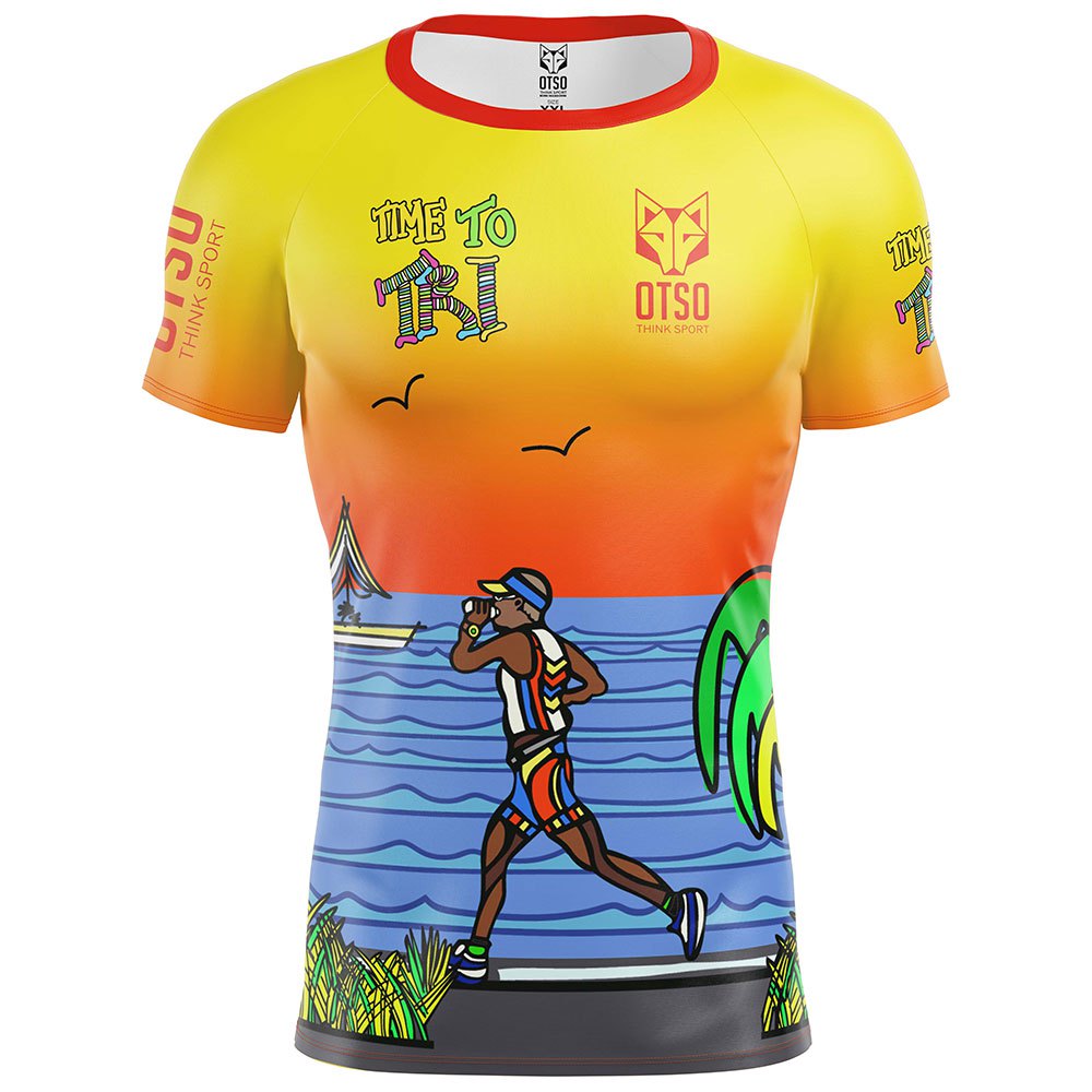 Otso Time To Tri Run Short Sleeve T-shirt Mehrfarbig S Mann Otso Time To Tri Run Short Sleeve T-shirt Mehrfarbig S Mann von Otso