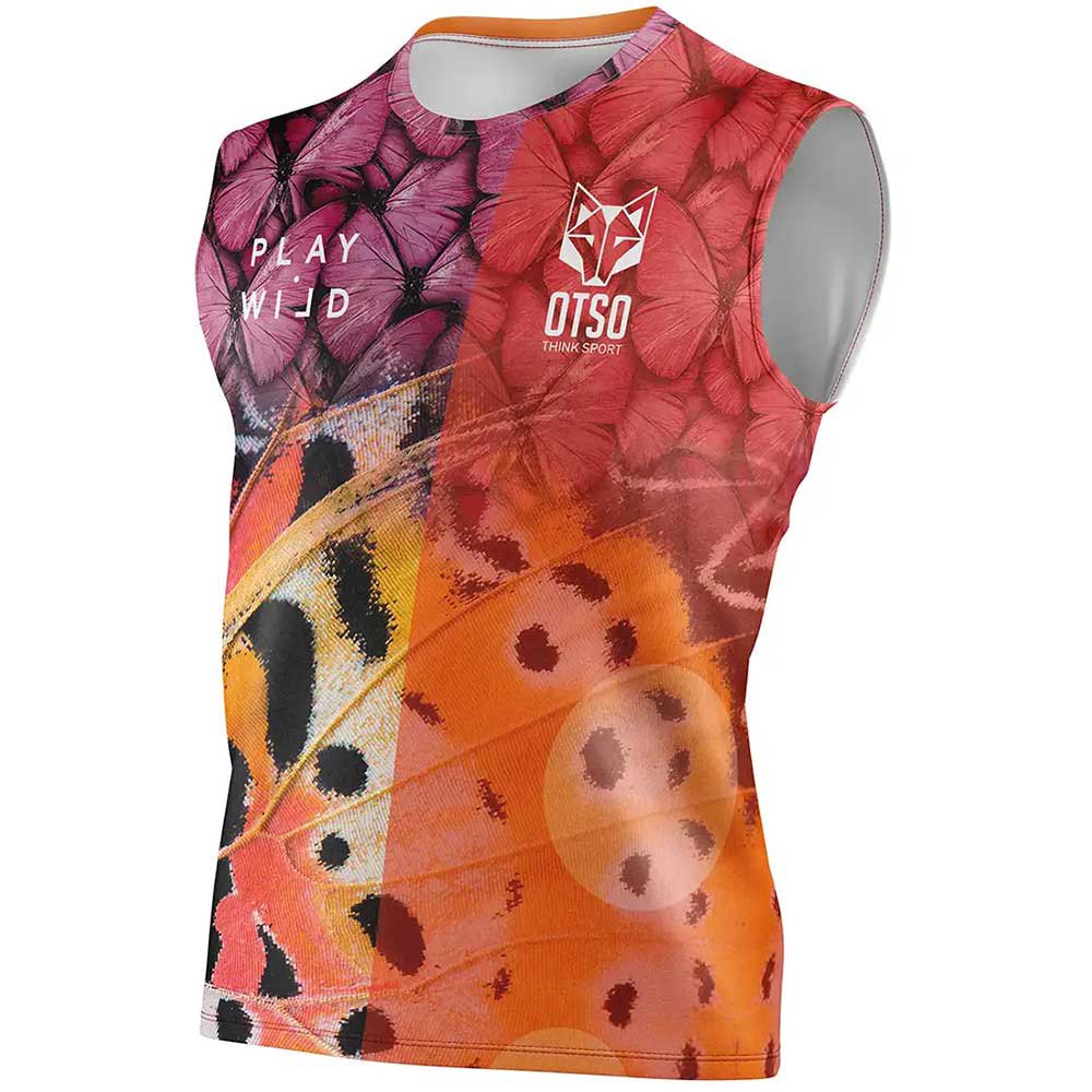 Otso Wings Sleeveless T-shirt Orange L Mann Otso Wings Sleeveless T-shirt Orange L Mann von Otso